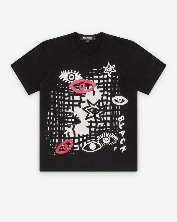 Black Comme des Garçons - Men's Red Eye T-Shirt - (Black)