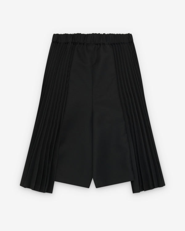 CDG Black Collection_Black Comme des Garçons - Men's Side Pleat Shorts - (Black)_SHORTS