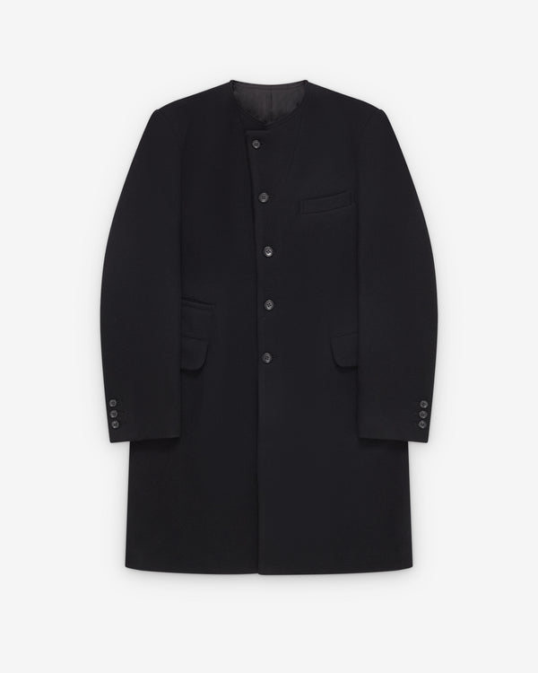 Black Comme des Garçons - Men's Wool Thick Mossa Coat - (Black)