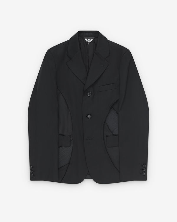 Black Comme des Garçons - Men's Curved Seam Blazer - (Black)