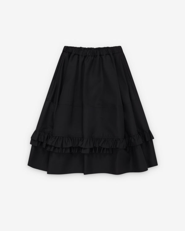 Black Comme des Garçons - Men's Ruffles Hem Midi Skirt - (Black)