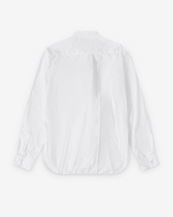 Black Comme des Garçons - Men's Asymmetric Ruffle Shirt - (White)