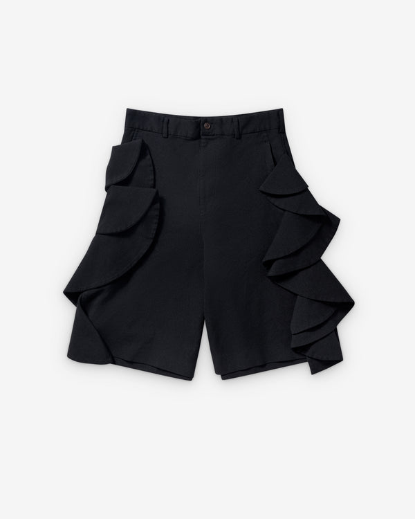 Black Comme des Garçons - Men's Ruffle Shorts - (Black)