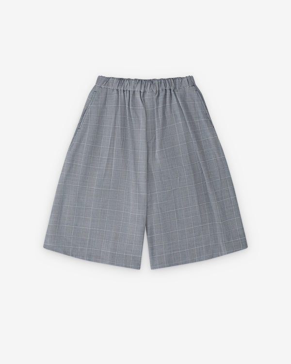 Black Comme des Garçons - Men's Glen Check Shorts - (Black/White)