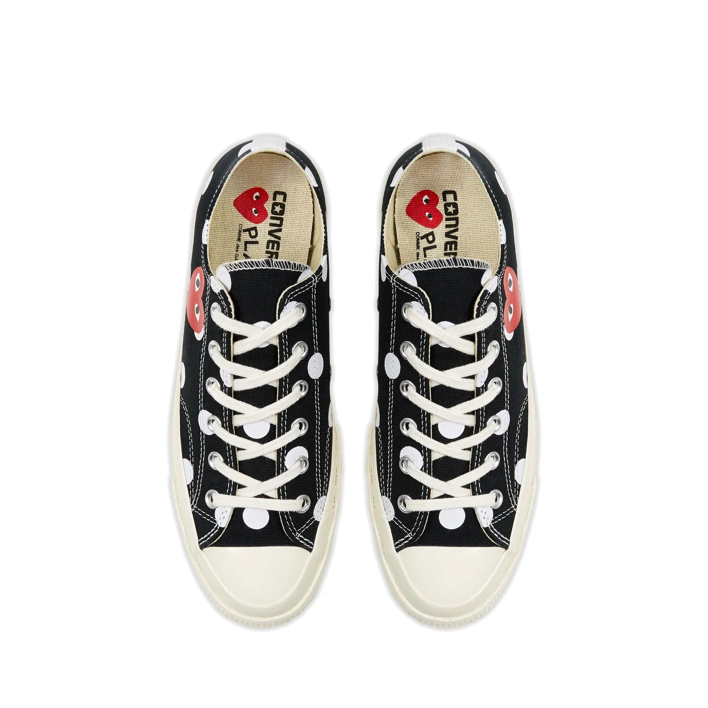 Play Converse - Polka Dot Red Heart Chuck Taylor All Star ’70 Low Sneakers - (Black) view 2
