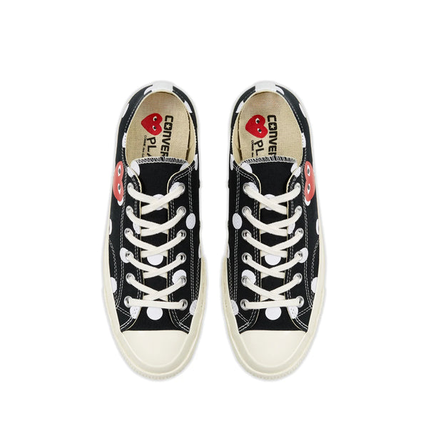 Play Converse_Play Converse - Polka Dot Red Heart Chuck Taylor All Star ’70 Low Sneakers - (Black)_SNEAKERS