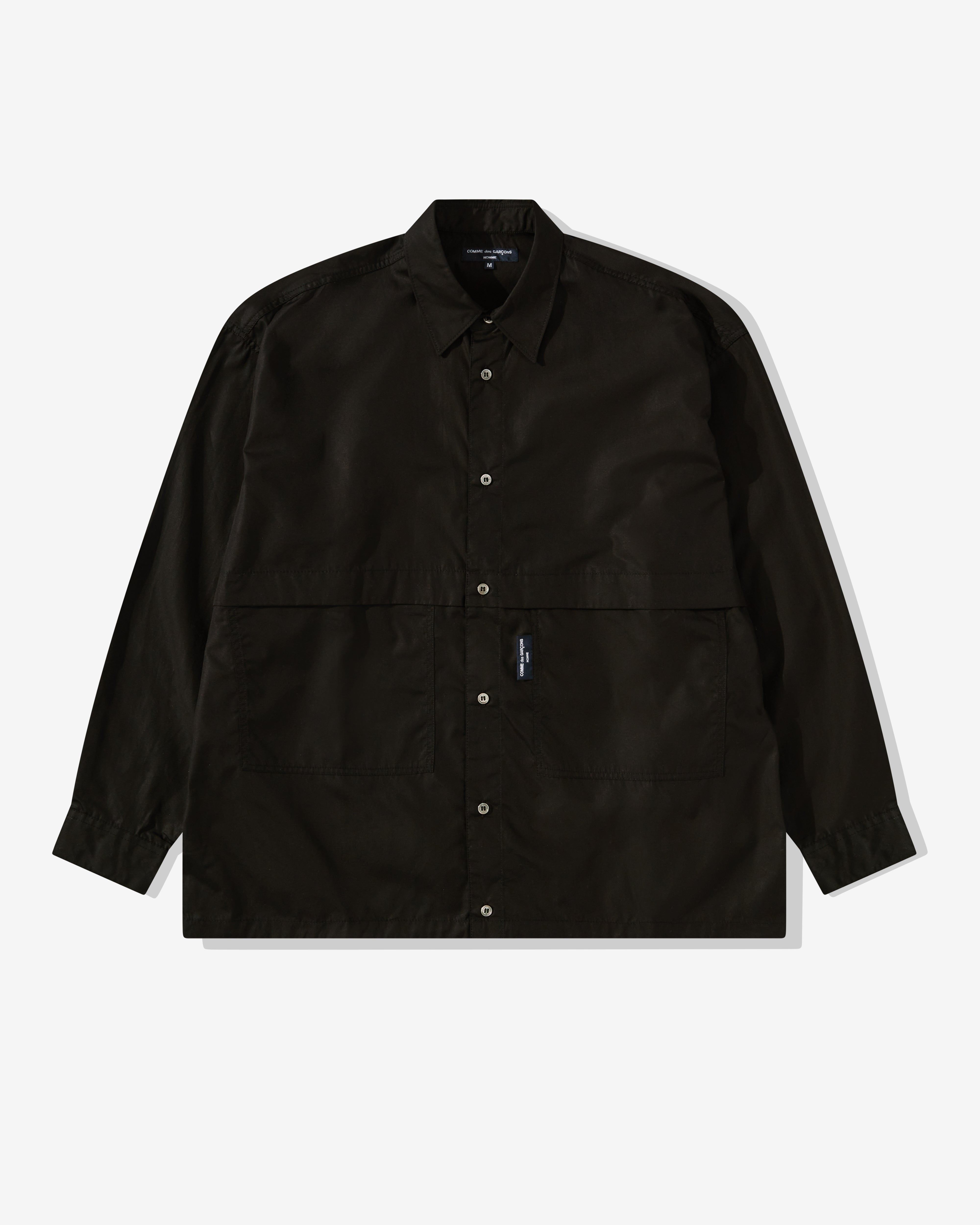 Comme des Garçons Homme: Men's Cotton Shirt (Black) | DSMS E-SHOP