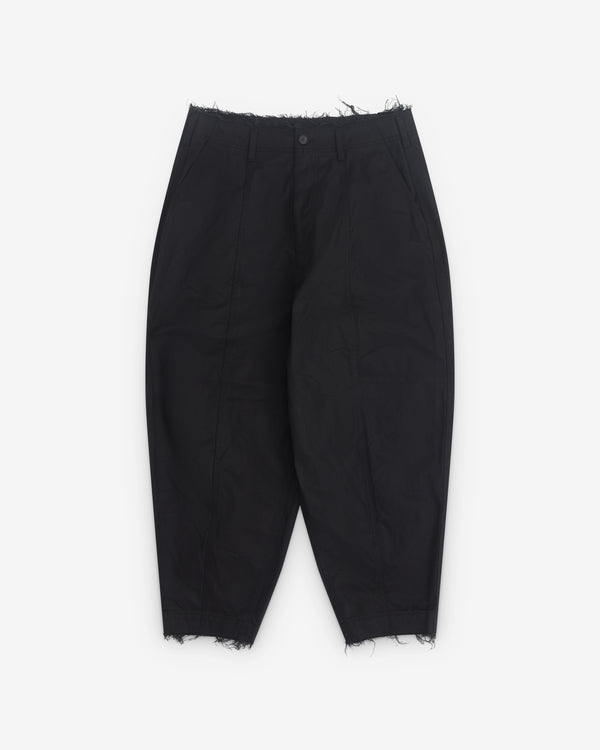 Comme des Garçons Homme - Men's Raw Hem Barrel Leg Trousers - (Black)