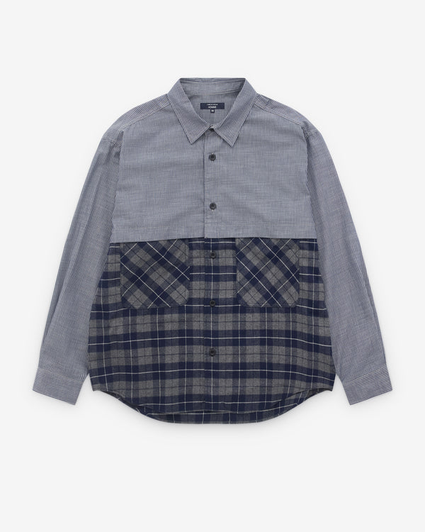 Comme des Garçons Homme - Men's Check Panel Shirt - (Multi)
