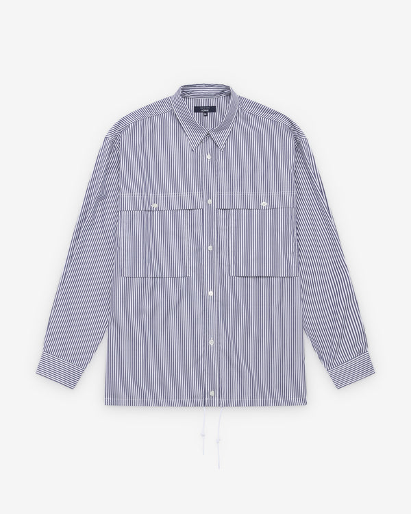 Comme des Garçons Homme - Men's Striped Utility Shirt - (Blue Stripe)