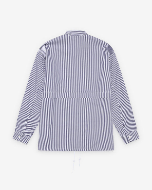 CDG Homme_Comme des Garçons Homme - Men's Striped Utility Shirt - (Blue Stripe)_SHIRTS