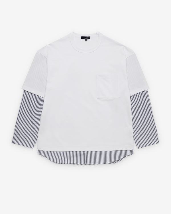 Comme des Garçons Homme - Men's Long Sleeve  T-Shirt - (White)