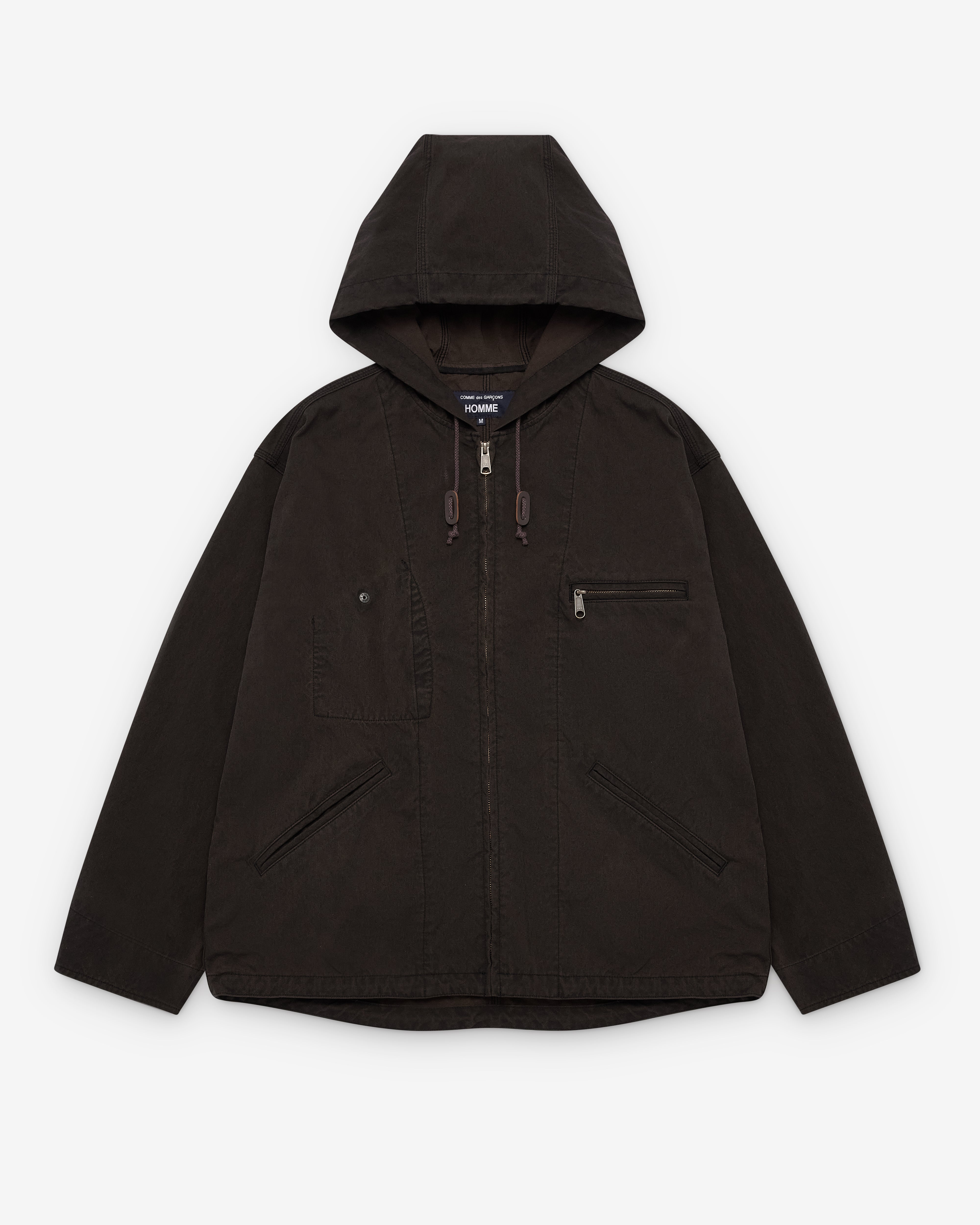 Comme des Garçons Homme: Men's Hooded Jacket (Brown) | DSMS E-SHOP