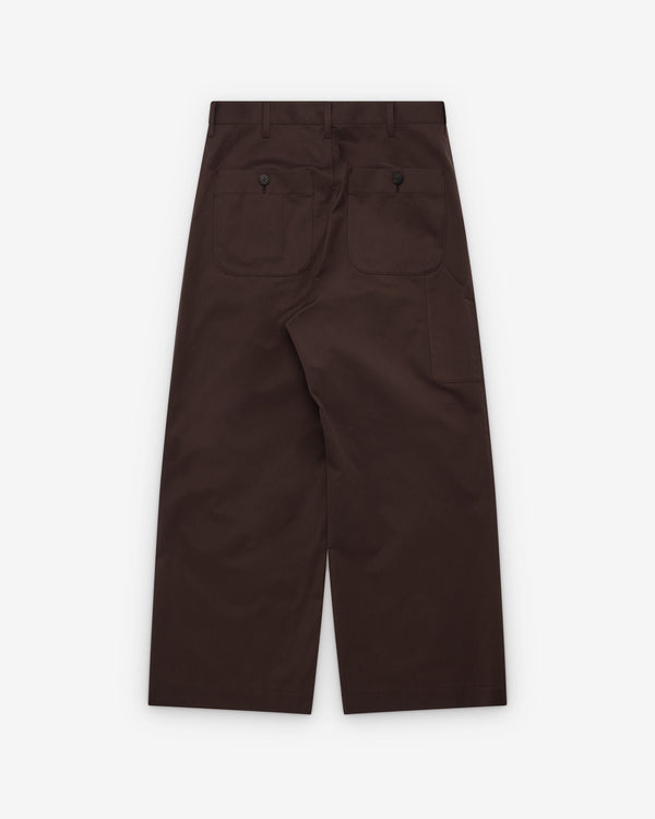 CDG Homme_Comme des Garçons Homme - Men's Cotton Trousers - (Dark Brown)_PANTS