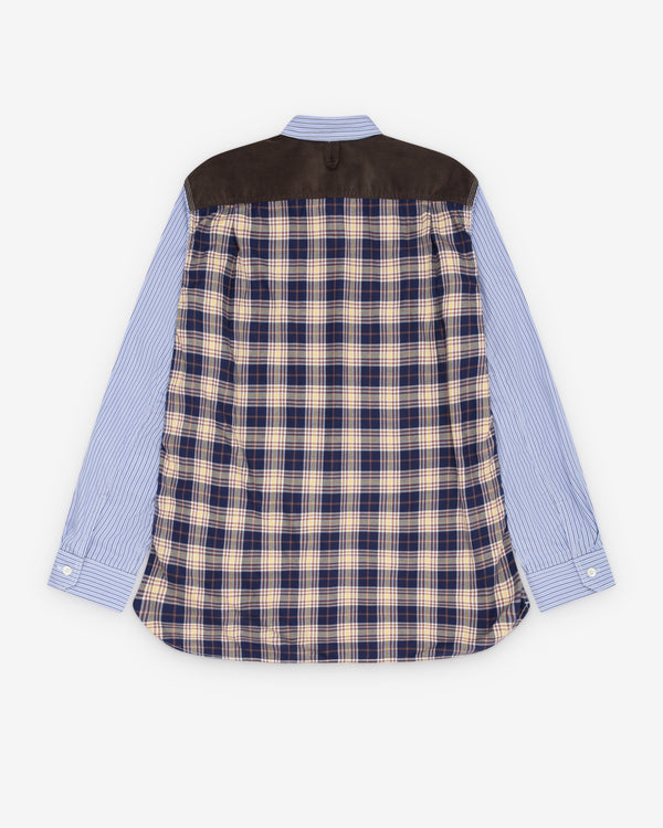 Junya Watanabe Man  - Men's Cotton Stripe X Cotton Viscose Check - (Stripes)