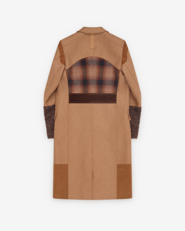 Junya Watanabe Man  - Men's Wool Herringbone X Wool Tweed - (Brown)