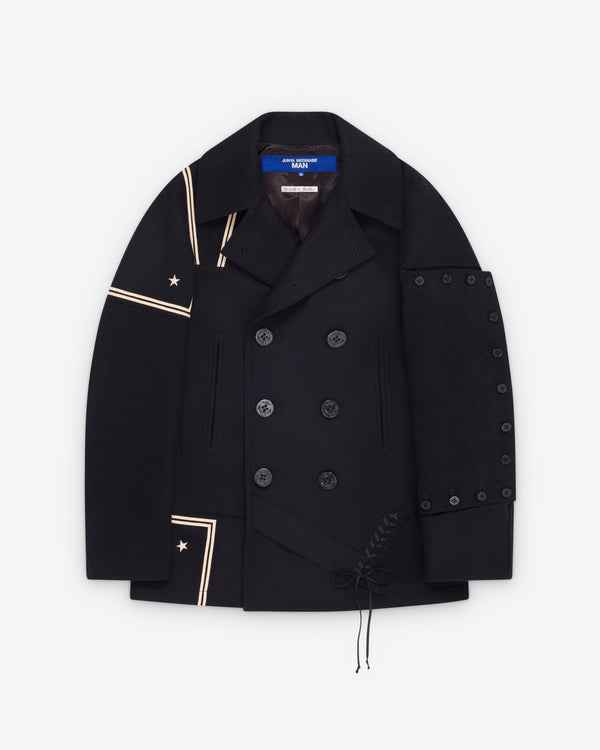Junya Watanabe Man  - Men's Wool Nylon Melton Needles W-Name - (Navy)