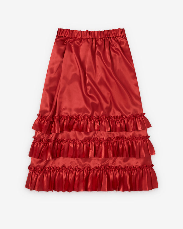 Noir Kei Ninomiya - Women's Satin Red Skirt - (Red)