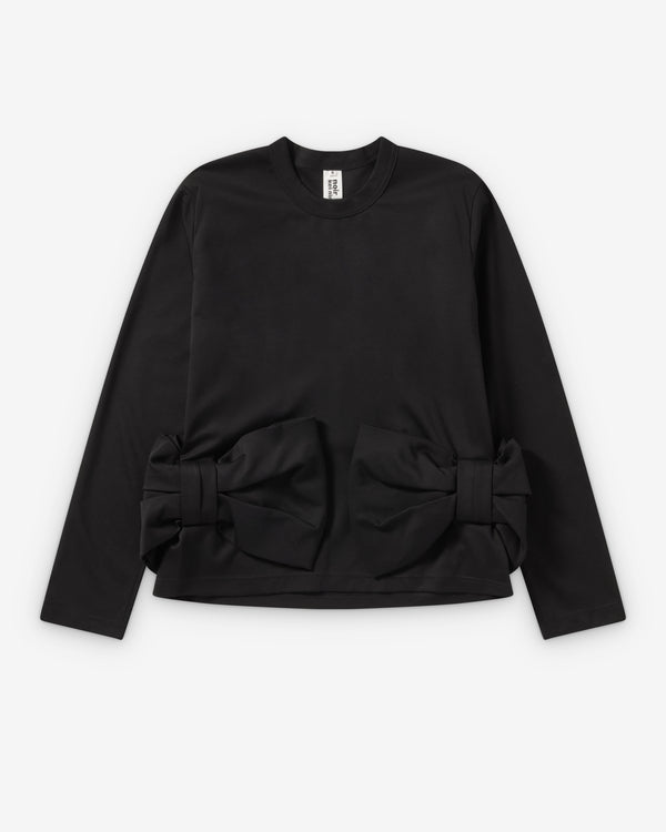 Noir Kei Ninomiya - Women's Ponte Ribbon Ls Tee - (Black)