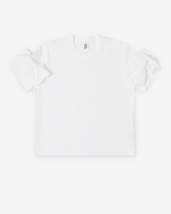 Noir Kei Ninomiya - Women's Ponte Ribbon Slv Ss Tee - (White)
