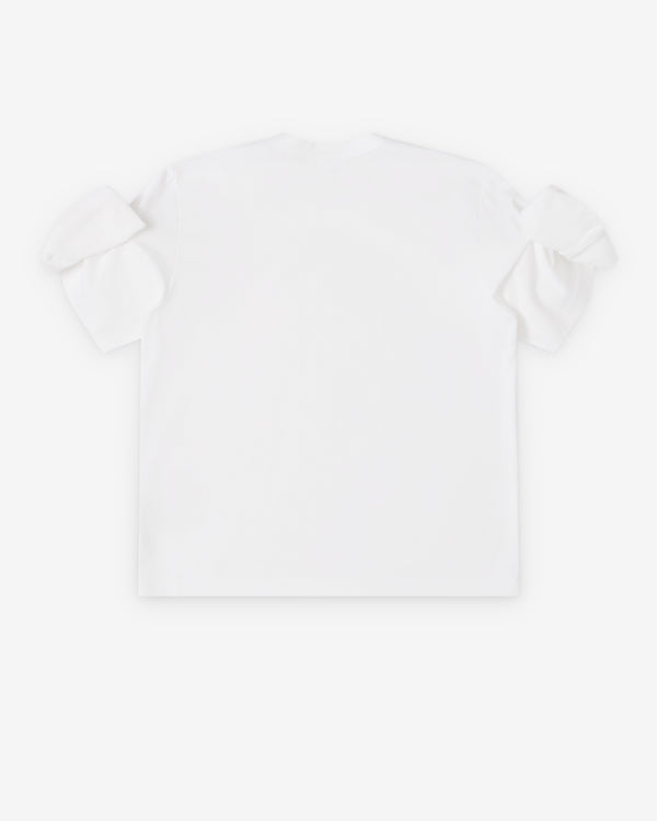 Noir Kei Ninomiya - Women's Ponte Ribbon Slv Ss Tee - (White)