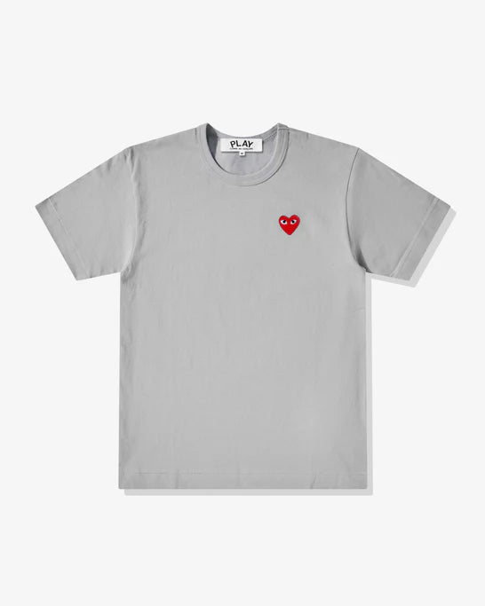 Play - Small Red Heart T-Shirt - (T313)(T314)(Grey)