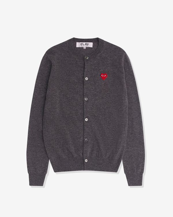 Play - Rhinestone Round-Neck Cardigan - (Grey)