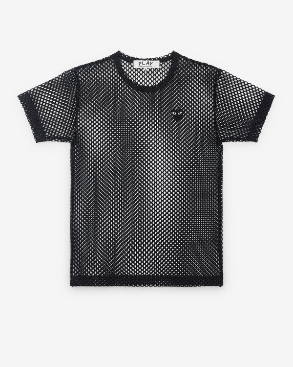 Play - Mesh T-Shirt Black Heart - (Black)