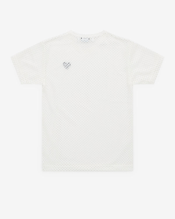 Play - Mesh T-Shirt Black Heart - (White)