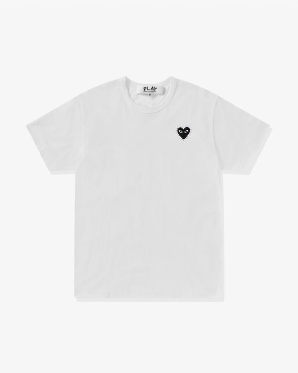 Play - Rhinestone Heart T-Shirt - (White/Black)