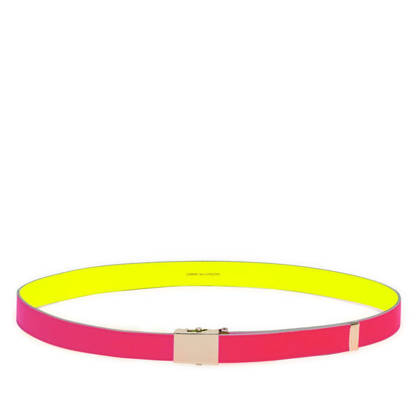 CDG Wallet_Cdg Wallet - Super Fluo Belt - (SA0910SF Pink/Yellow)_BELTS