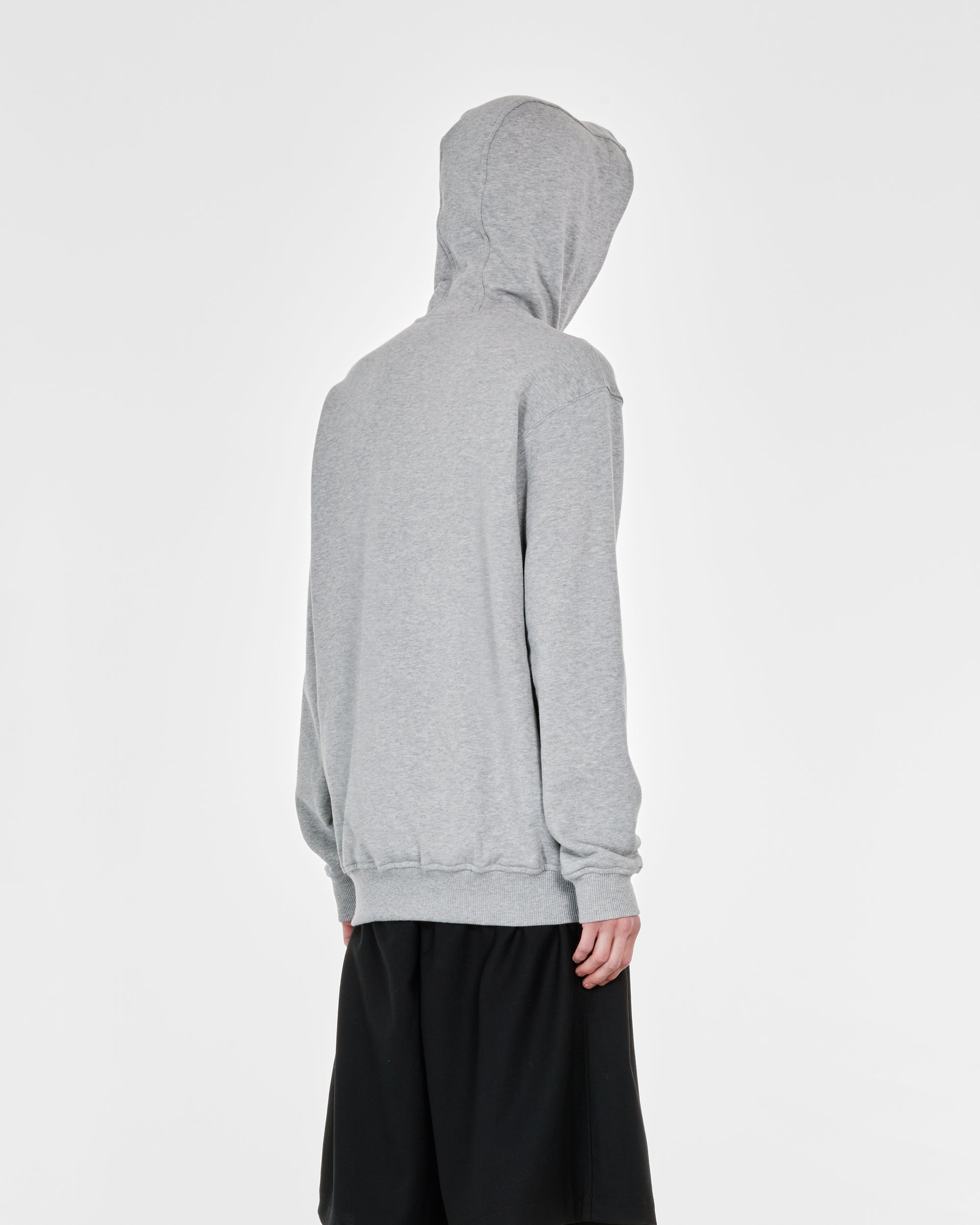 CDG Shirt - Andy Warhol Men's Hooded Sweatshirt (Grey/Print H) view 4