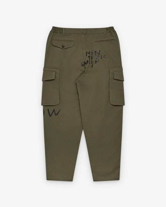 CDG Shirt - Men's Cotton Twill Garment Printed - (Khaki)