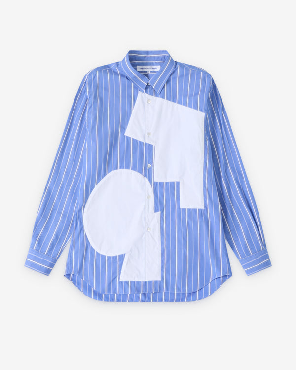 CDG Shirt - Men's Graphic Panel Shirt - (Stripe/White)