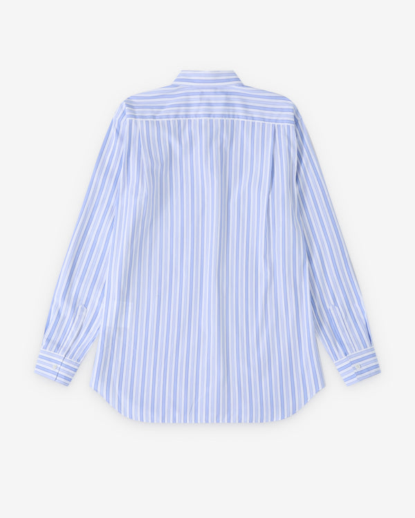 CDG Shirt - Men's Striped Pattern Shirt - (Blue Stripe)