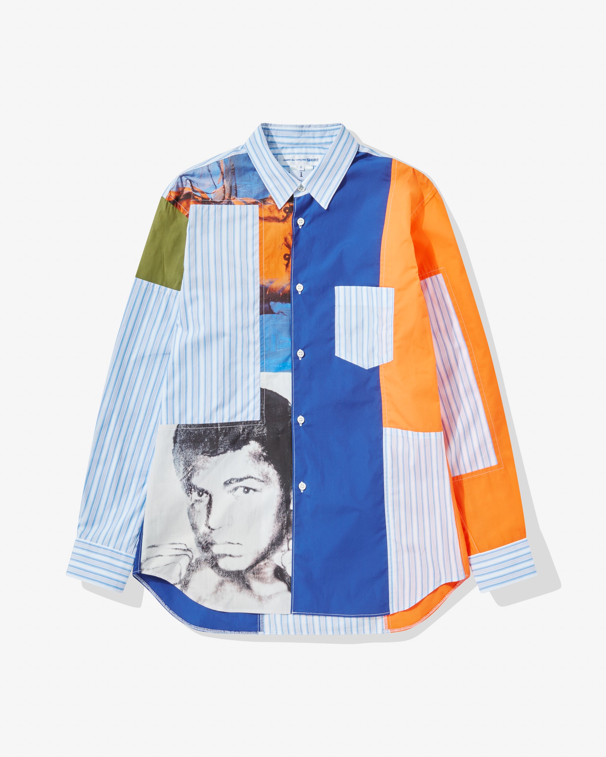 CDG Shirt - Andy Warhol Men's Cotton Stripe Shirt - (Print L-2) view 1