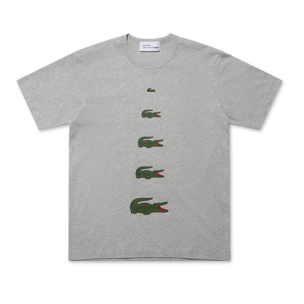 CDG Shirt - Lacoste Men's Printed T-Shirt - (Top Grey)