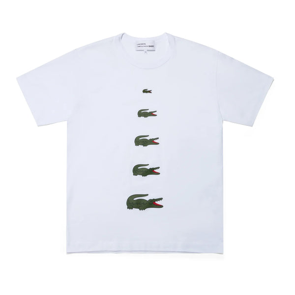 CDG Shirt - Lacoste Men's Printed T-Shirt - (White)