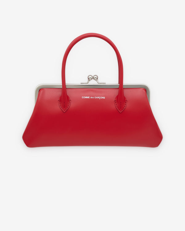 CDG Wallet - Large Wallet With Clasp Handles - (Red)