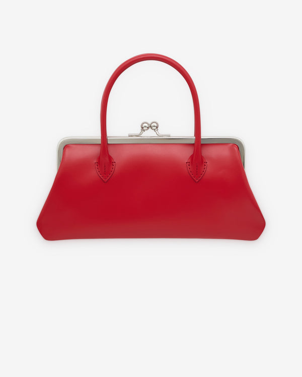 CDG Wallet - Large Wallet With Clasp Handles - (Red)