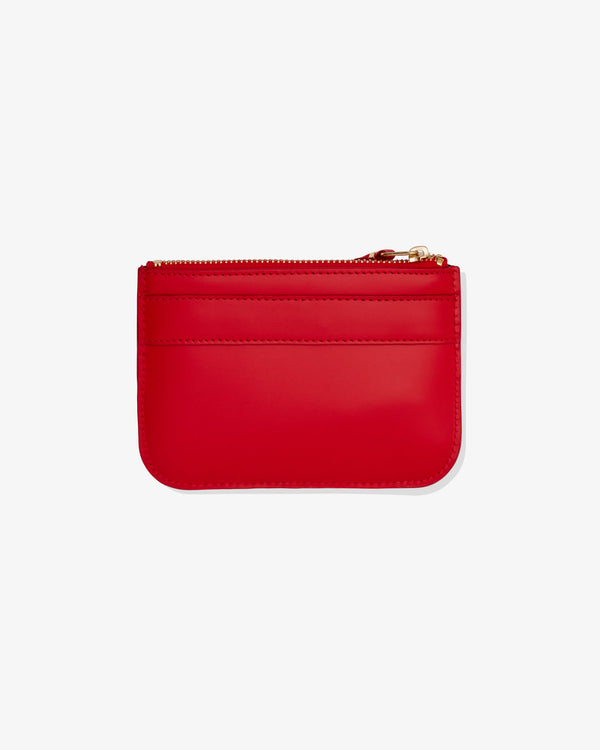 CDG Wallet_CDG Wallet - Big Bow Zip Pouch - (Red)_WALLETS