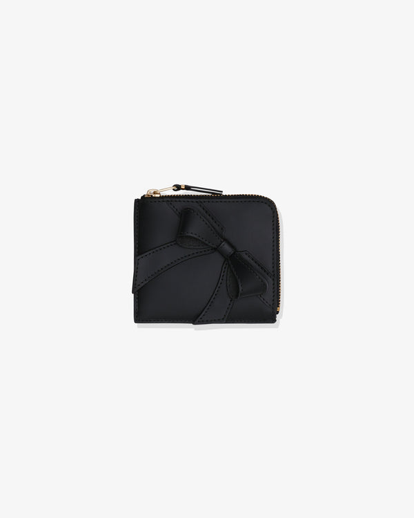 CDG Wallet - Big Bow Zip Around Wallet - (Black)