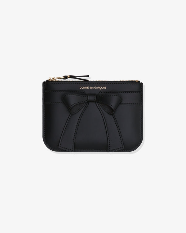 CDG Wallet - Big Bow Zip Pouch - (Black)