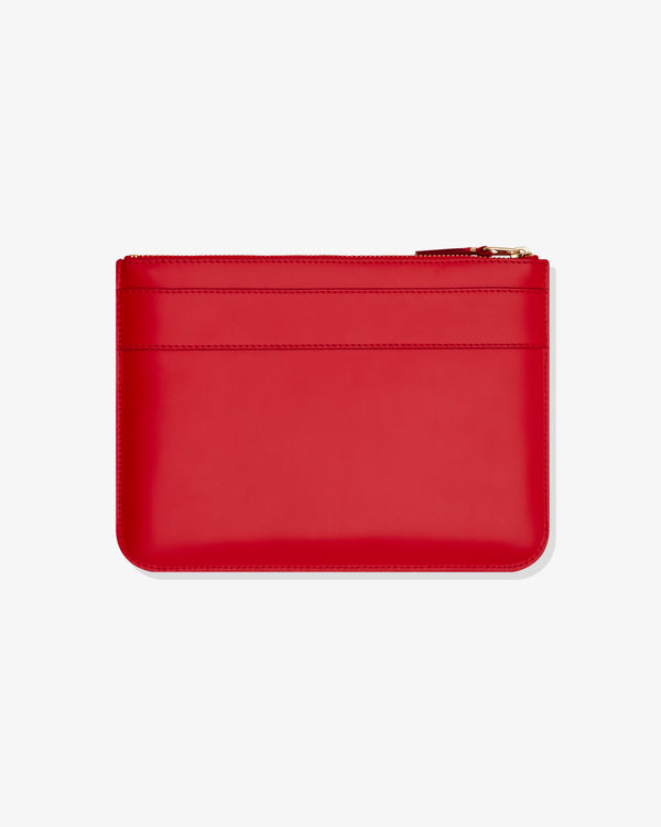 CDG Wallet_CDG Wallet - Big Bow Zip Pouch - (Red)_WALLETS