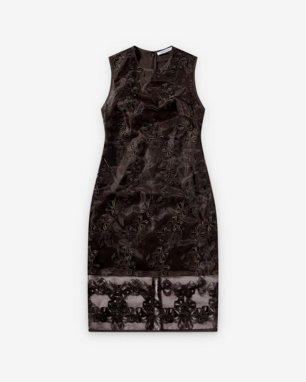 Cecilie Bahnsen - Women's Devin Dress Rosette Organza Emb - (Brown)
