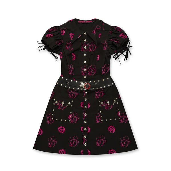 Chopova Lowena - Women's Forte Belted Dress - (Black/Pink)