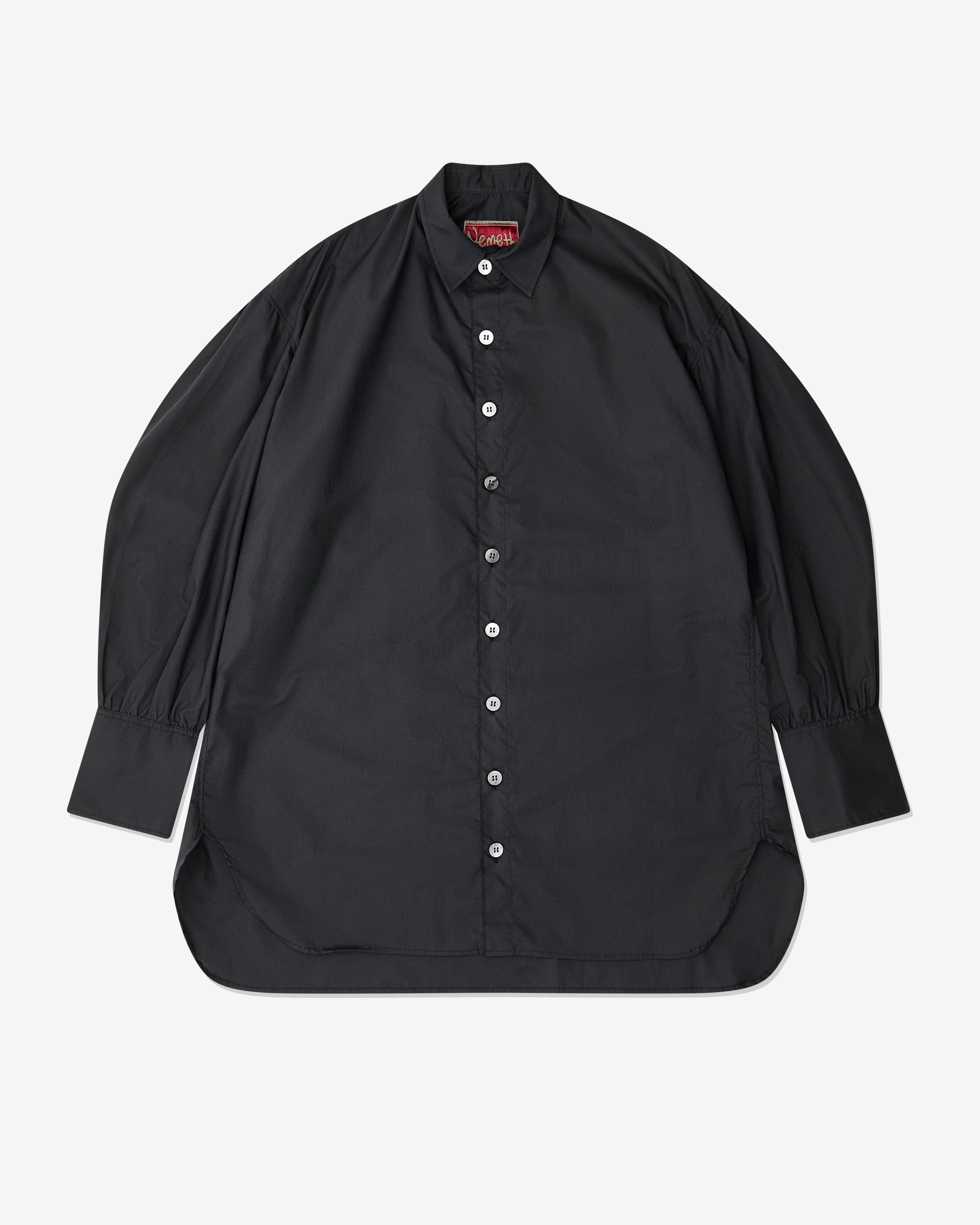 Christopher Nemeth: Men's Curved Hem Shirt (Black) | DSMS E-SHOP