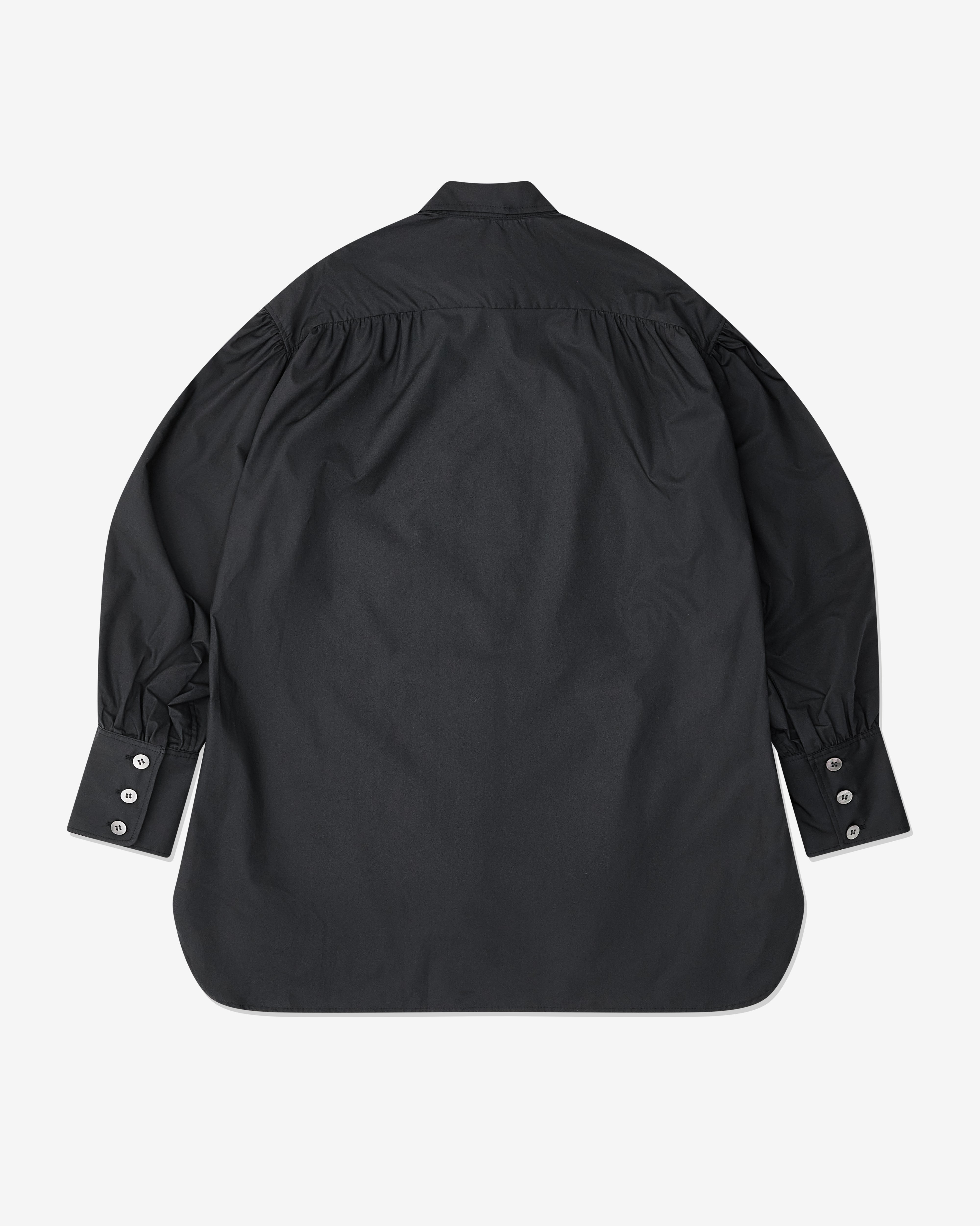 Christopher Nemeth: Men's Curved Hem Shirt (Black) | DSMS E-SHOP