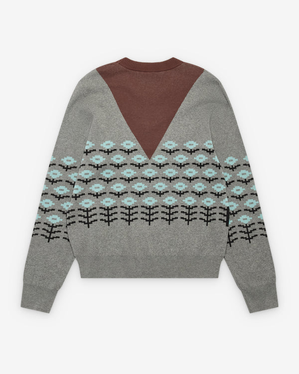 Craig Green_Craig Green - Men's DSM Pixel Flower Jumper - (Brown/Grey)_SWEATERS