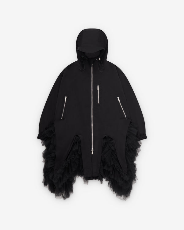 Noir Kei Ninomiya - Women's Long Nylon Tulle Zip Up Coat - (Black)